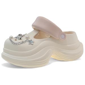 WENPU Клоги женские бело-розовые, цвет White Pink