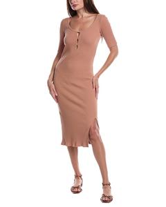 Нарядное платье миди от Nation LTD Haidee, коричневый