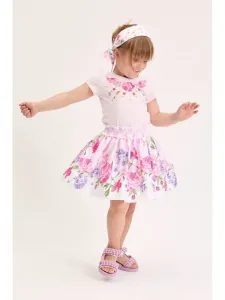 Футболка с эластичным принтом Monnalisa, Rosa Fairytale