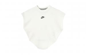 Nike Женская футболка без рукавов Sportswear Tech Fleece, цвет «слоновая кость/черный»