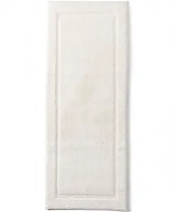 Хлопковый противоскользящий коврик для ванной комнаты на две раковины, 23x59 см Lands' End, слоновая кость