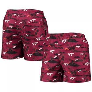 Мужские плавки-шорты FOCO Maroon Virginia Tech Hokies Island Palm