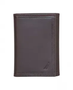 Мужской кожаный кошелек Trifold Nautica, коричневый