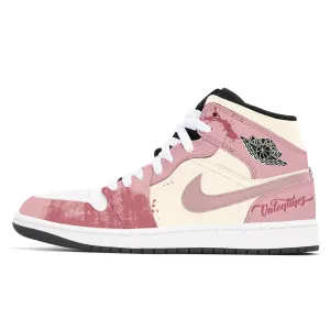 Jordan Air 1 Dust, Honey устойчивые к истиранию кроссовки Mid Top Vintage для мужчин Pink