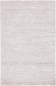 Ковер SAFAVIEH, 92 x 153 см, - коллекция Natura - Grey & Ivory, ручной работы из шерстяной смеси, фактурный дизайн, идеально для гостиной, спальни, столовой (NAT425F)