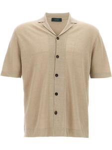 Льняная рубашка Zanone, нейтральный