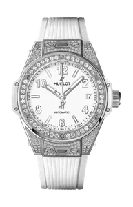 Часы one click steel white pave Hublot