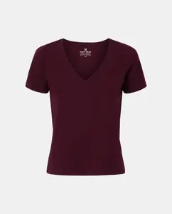 Женская футболка с круглым вырезом и короткими рукавами Easy Wear, цвет Vino