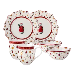 Набор посуды Villeroy & Boch Toy's Delight, 6 предеметов, белый/санта клаус