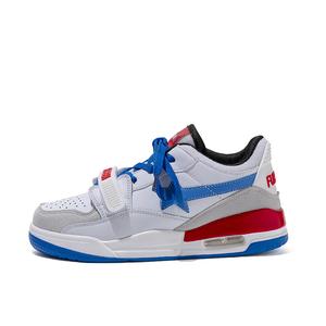 Нескользящие легкие низкие скейтерские кроссовки унисекс FUERSEN, белый королевский синий