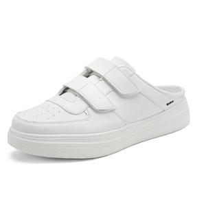 BAKE Антискользящие износостойкие низкие скейтерские кроссовки мужские белые, цвет White