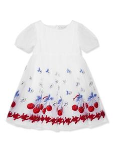 Платье с вышивкой Monnalisa, белый