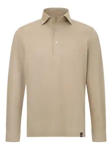 Рубашка поло с длинными рукавами Boggi Milano, нейтральный