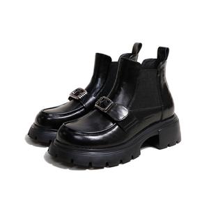 Ouumeis Короткие ботинки челси женские черные