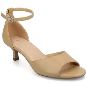 Женские босоножки Jezzie на низком каблуке с ремешком на щиколотке Journee, цвет sand