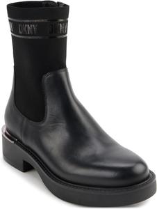 Женские ботильоны на платформе с металлическим каблуком DKNY, Blk/Dk Gun