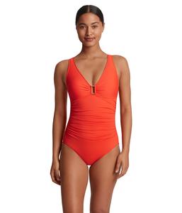 Купальник Lauren Ralph Lauren Beach Club Solids Ring Front Underwire One-Piece, Persimmon