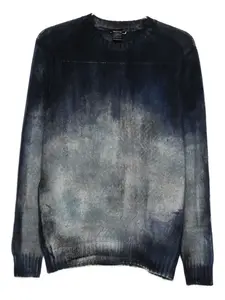 Свитер с омбре и круглым вырезом Avant Toi, синий