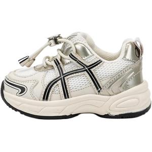 Непромокаемые и дышащие низкие детские повседневные кроссовки для детей 3-7 лет QINUOSHU, бежевый