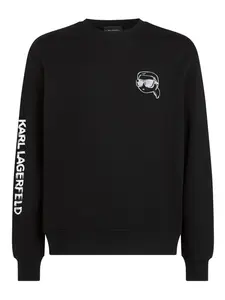 Толстовка с вышитым логотипом KARL LAGERFELD, черный