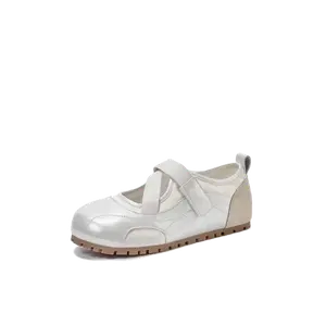 JimiXiong Бежевые балетки Mary Jane, цвет Beige