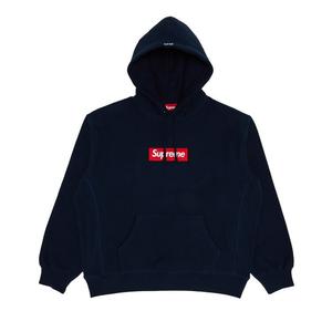 Толстовка Supreme Box Logo Hooded Sweatshirt Navy, синий