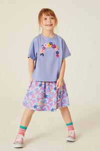 Юбка из джерси с принтом из 100% хлопка Crew Clothing Company, красный