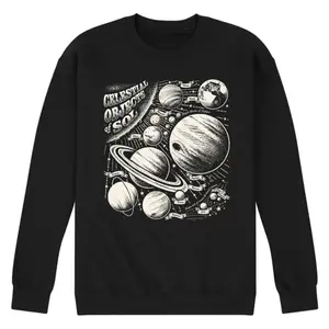 Мужская флисовая толстовка с изображением небесных объектов Licensed Character, черный