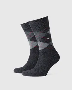 Мужские серые носки с бриллиантами Burlington, темно-серый