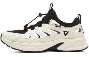 Амортизирующие противоскользящие износостойкие дышащие низкие кроссовки для бега мужские Ecru Black PEAK