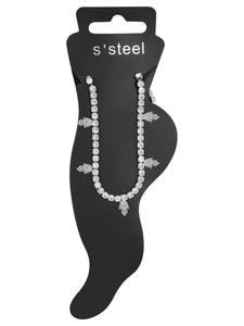 Adeliás Женский кулон - кулон в форме сердца из нержавеющей стали, серебристый