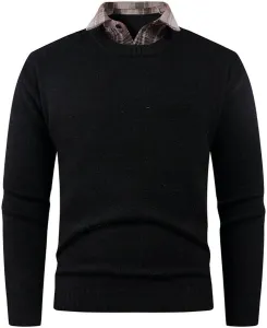 Мужской свитер с рубчиком и цветными блоками