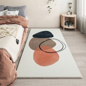 Budis Ковер 200х300 см для спальни/гостиной, кабинетный, из плотного искусственного меха, современный минимализм