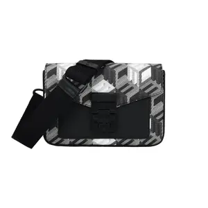 MCM Миниатюрный рюкзак-кроссбод из виниловой ткани с кожаными вставками унисекс черный