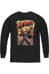 Футболка с длинным рукавом Superman Lift Up Youth Gildan, черный