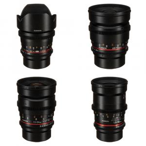 Комплект широкоугольных объективов Rokinon Cine DS для камер формата APS-C (Micro Four Thirds)