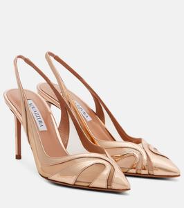 Lune 85 лодочки на ремешке Aquazzura, Rose Gold