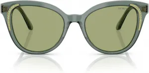 Женские солнцезащитные очки Swarovski Sk6031 Butterfly, Transparent Green/Dark Green