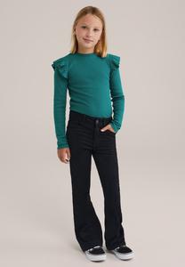 Топ WE Fashion Long sleeved top, Turquoise/Dark Green