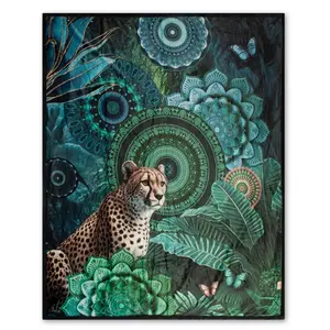 Плед hip Nyah, мягкий, уютный, 130x160 см, с двумя сторонами, мандала, леопард, синий Hip, темно-синий