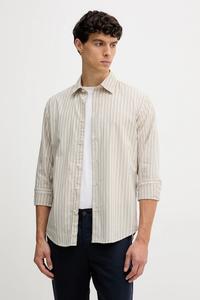 Хлопковая рубашка United Colors Of Benetton, бежевый