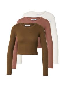 ABOUT YOU Лонгслив 'Loretta' в цветах Cream, Auburn, Olive