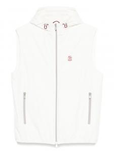 Жилет с капюшоном Brunello Cucinelli, белый