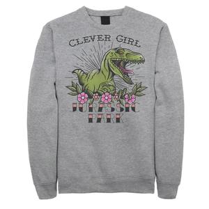 Мужской флисовый пуловер с рисунком «Парк Юрского периода» Velociraptor Clever Girl Licensed Character
