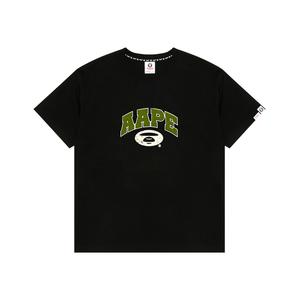 Футболка с принтом логотипа A Bathing APE Aape, черный