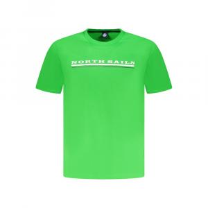 Зеленая хлопковая мужская футболка North Sails