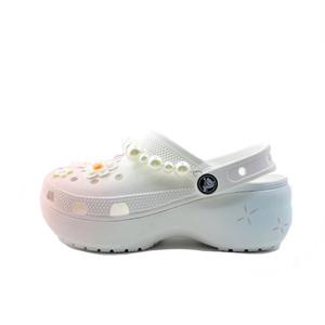 Crocs Классические сабо на платформе Xingji, универсальные, для пляжного отдыха, модные, унисекс, зеленые, розовые