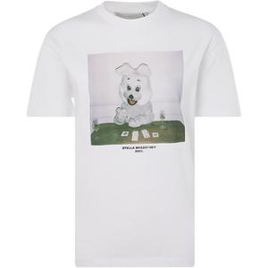 Stella Mccartney Женская футболка с приспущенными плечами и рукавами, белая