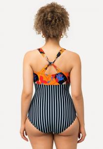 Купальник BLOCK PRINT LEAF Ulla Popken, оранжевый