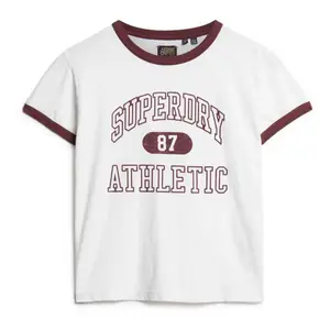 Футболка с коротким рукавом Superdry Athletic Ringer, белый